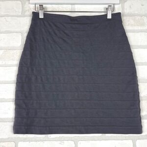 EXPRESS Women's Gray Banded Knit Mini Skirt Size‎ 6